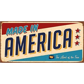 Zirni Made in America Retro Grunge Sign Sticker Decal Design 5" X 3"