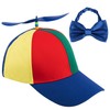Framendino, Rainbow Propeller Hat Detachable Helicopter Top Cap Blue Brim