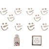 Generic 10 Piece Wooden Snowman Face Blank, Christmas Wooden Snowman Face Craft Kits, DIY Reusable Snowman Crafts for Christmas Home, Wall Decoration, Party Supplies