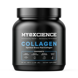 MYOXCIENCE Optimal Grass-Fed Collagen Powder | Bovine Collagen Peptides | Supports Collagen Production, Joint Health, Skin Elasticity, and More (30 Servings)