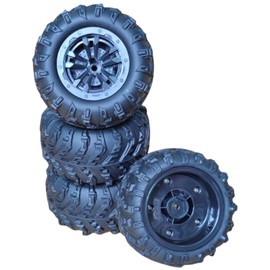 RYOTBASE RC Tires, Set of 4, Includes Wheels, Big Tires, Off-Road, Buggy, Crawler, Replacement, Custom, High Grip