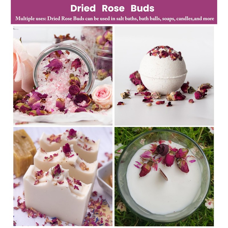 8 oz/226 g-Dried Rose Petals & Dried Rose Buds -