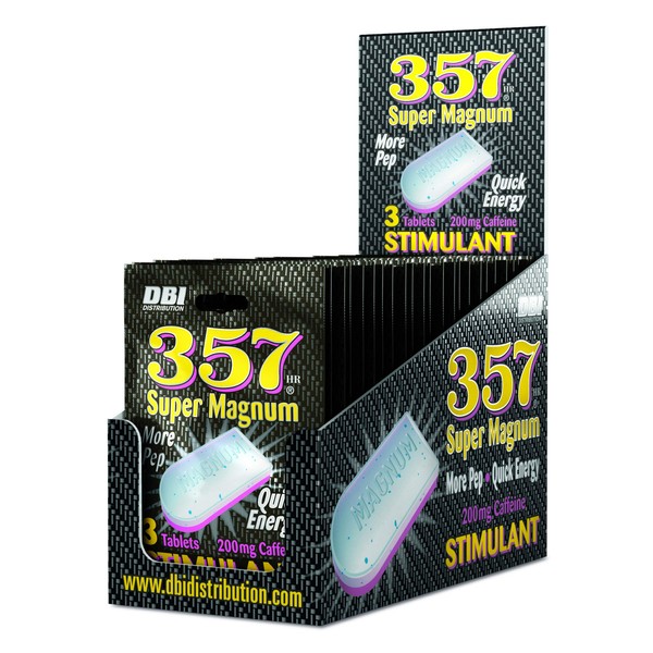 357 HR Magnum Super Magnum Stimulant with 200 Milligrams of Caffeine, 24 Packets