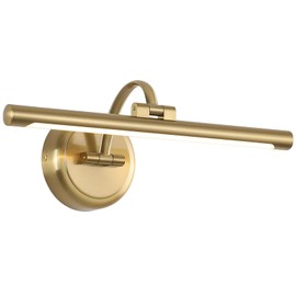 Modern Dimmable Picture Lights for Wall 15.75 Inch Hard-Wired LED Picture Frame Lights for Paintings Gallery Light with Adjustable Swing Arm Display Lights For Artwork, 7W, 2700K, Warm White - Brass