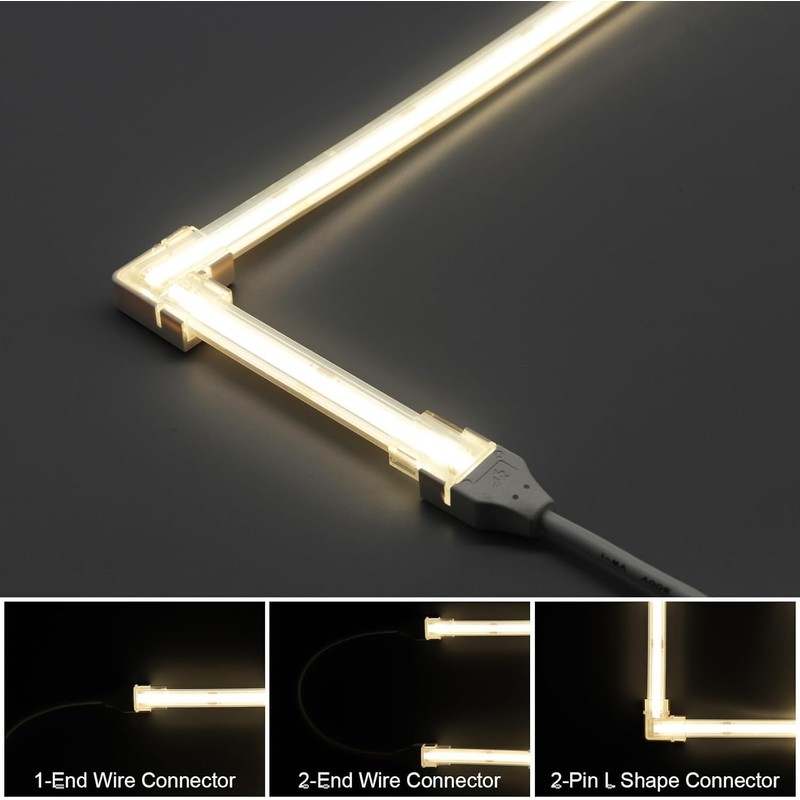 MALIIGAZA COB Strip Connector for IP68 IP67 Waterproof Outdoor 8mm
