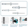 eMagTech 40PCS Internal Lock Dome Head Structural Rivets Grip Range