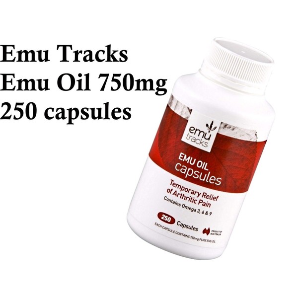 AUSTRALIA EMU TRACKS Emu Oil ( 750mg ) 250 capsules