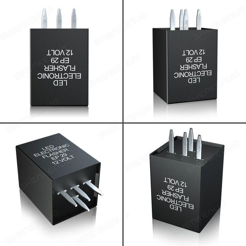 SHENKENUO 4-Pin EP29N LED Flasher Relay Fix Hyper Flash Turn