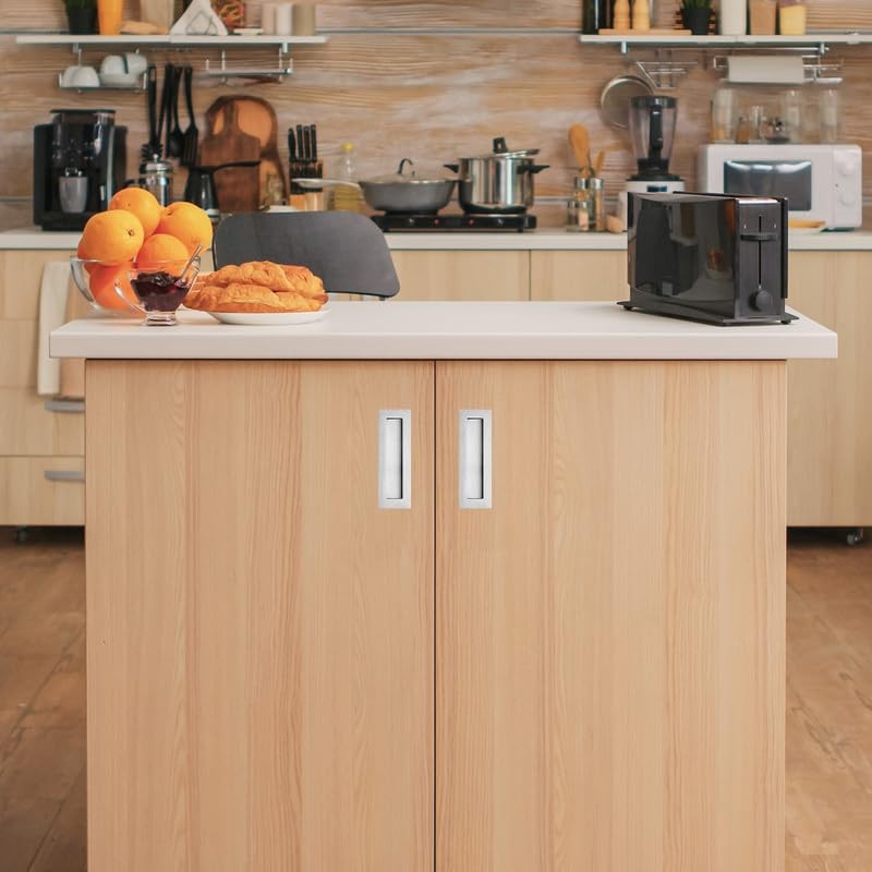 Ravinte Pack of 2 Brushed Nickel Cabinet Handles Sliding Door