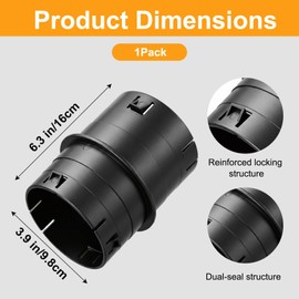 Xanadued 4" Universal Pipe Connector with Snap Lock, Corrugated to PVC Pipe Adapter for Sump Pump Discharge & French Drain Extension, Yard Drainage, Fits 4" Corrugated Pipe, 4" SCH 40 & 4" SDR 35