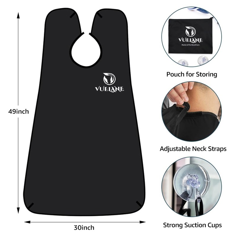 VUELANE Beard Bib Beard Apron, Beard Bib Hair Catcher for