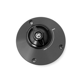 Autobahn88 Tappo Serbatoio Carburante Moto, Senza Chiave, Blocco / Rilascio Rapido, Modello FCV-DMY-BK+MCVV-BK-DES008 (Blade Style) (Body Grip Cap = Black-Black)