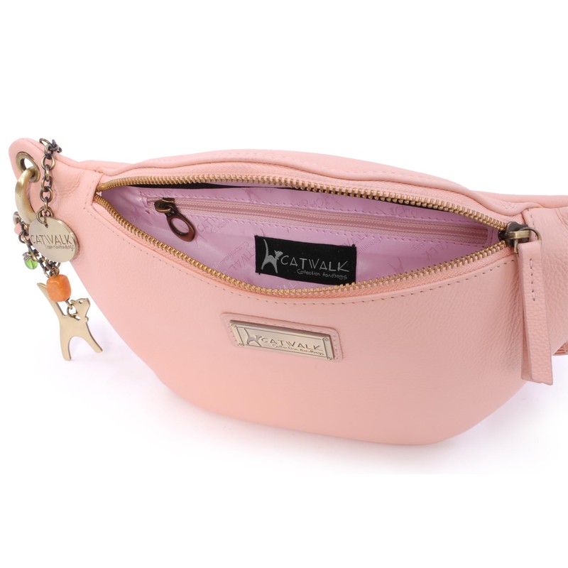 Catwalk Collection Handbags - Luxury Leather Belt Bag - Festival