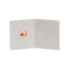 Boofle Daddy Christmas Card with Envelope - Lovely Design, Moon and Snowflakes, Multi