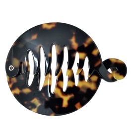 Camila Paris CP2326 3.25 inch French Banana Clip Hair Comb, Round Tokyo Girls Ponytail Holder Interlocking Banana Combs For Volume Thick Hair. Fashion Styling Hair Accessories for Women Made in France