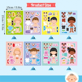 Conzon 24PCS Baby Shower Make a Face Stickers, Boys and Girls Mix and Match Sticker Party Games, Make Your Own Baby Shower Game Stickers DIY Crafts for Adults & Family Party Supplies Decoration Gifts