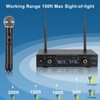 GUDEHOLO Wireless Microphone System with case, Metal UHF Dual Handheld