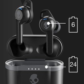 Skullcandy Skullcandy Indy Evo In-Ear Wireless Earbuds, 30 Hr Battery, Microphone, Works with iPhone Android and Bluetooth Devices - Black