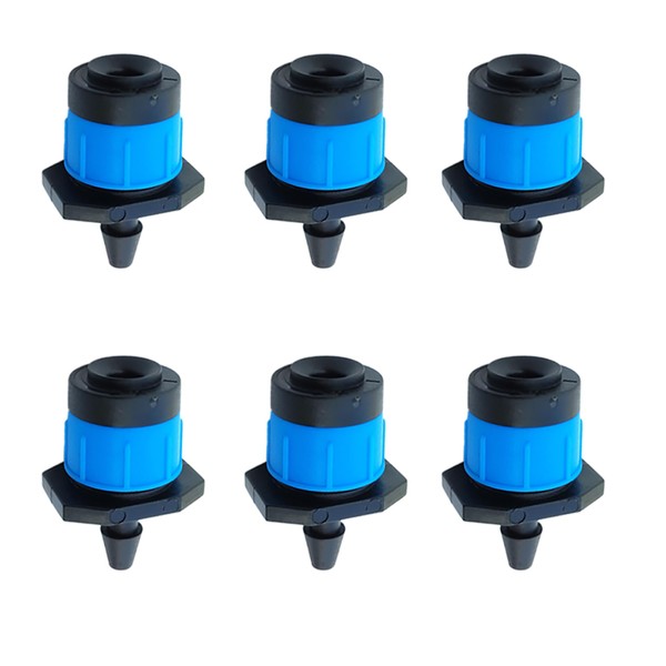 50PCS Blue Drip Emitters Irrigation Drippers, Micro Spray Adjustable 360