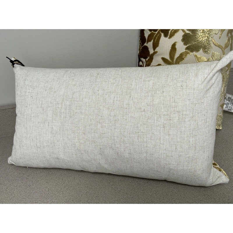 Callisto Home Collection Decor Lumbar Pillow Embroidered Shiny GOLD Floral
