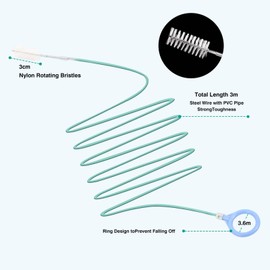 Yungeln Car Sunroof Drain Cleaning Tool,118 Inch Extra Long Drain Cleaning Brush Flexible Drain Cleaning Tool for Car Sunroof,Windshield Wiper,Fridge Drain