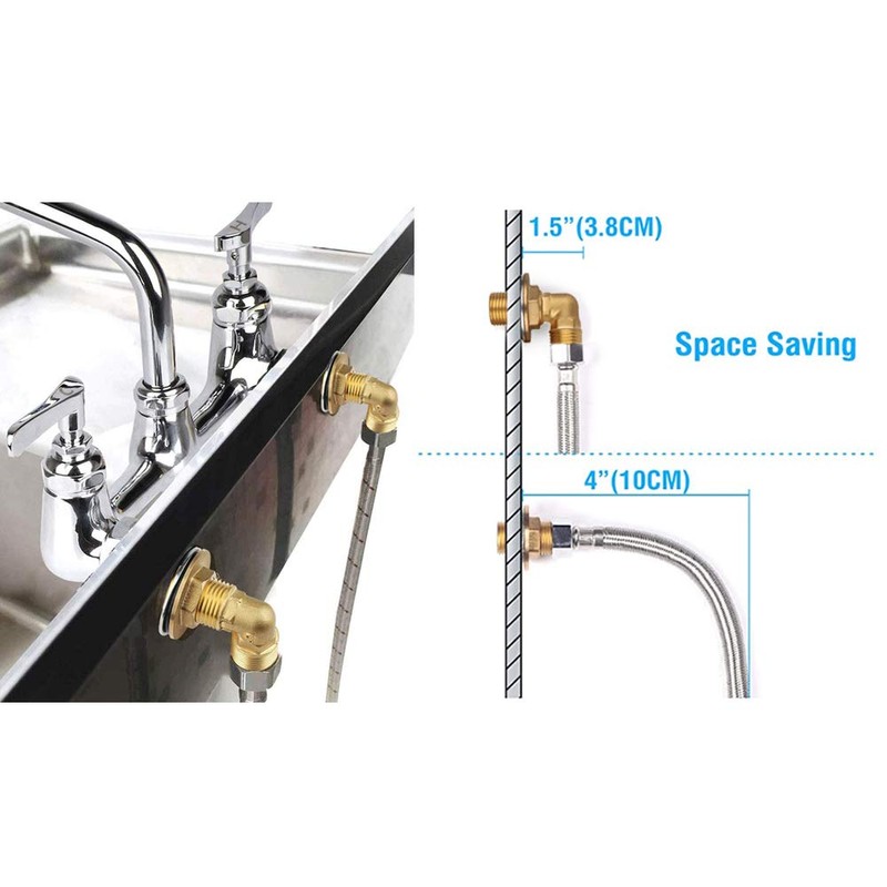 KWODE Commercial Wall Mount Faucet Installation Kit, Wall Mount Kitchen