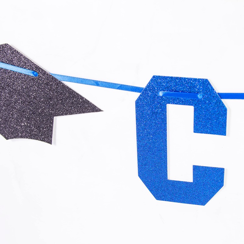 Gexolenu Blue Class of 2023 Graduation Theme Party Decoration Banner,