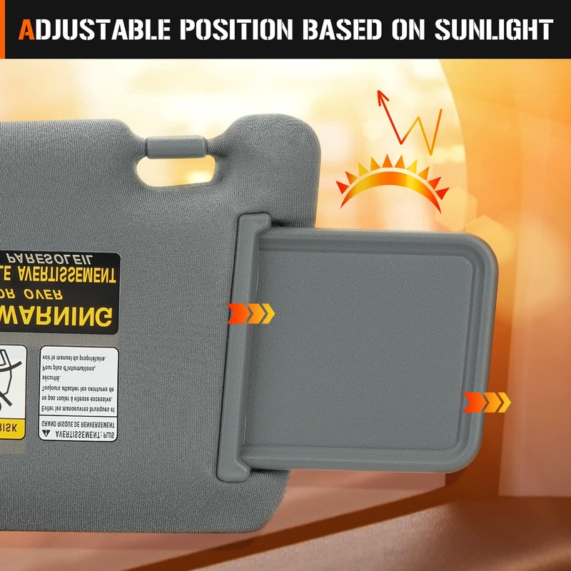 Sun Visor for 2005-2015 Toyota Tacoma Without Light, Right Passenger