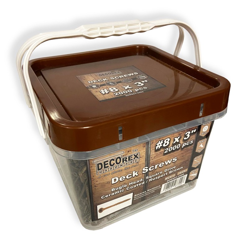 #8 x 3 Deck Screws | Square Drive | Bugle