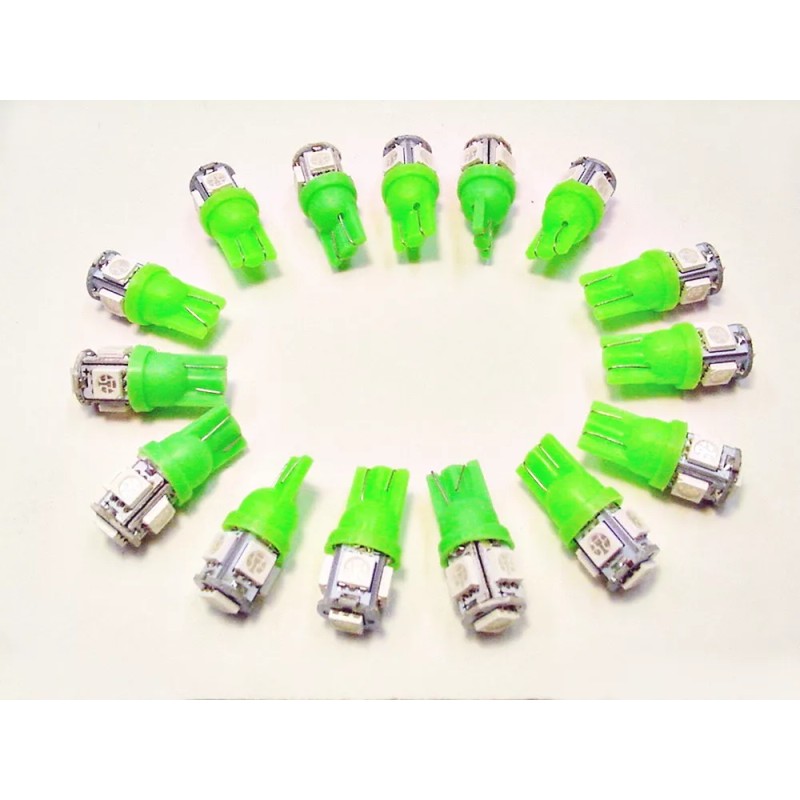 Lumiglow 15 BRIGHT Green 5 LEDs 12V Side Marker License
