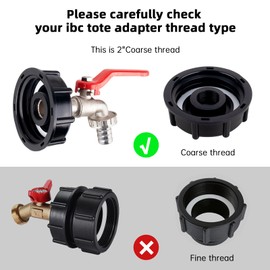 XCDMJ Ibc Outlet Tap Rainwater Tank 1000L Water Tank Tap Made of Alloy Ball Valve with 1/2 Inch Connection Ibc Adapter for S60 x 6 Water Tank Tap, Rainwater Tank Ibc Tank Accessories