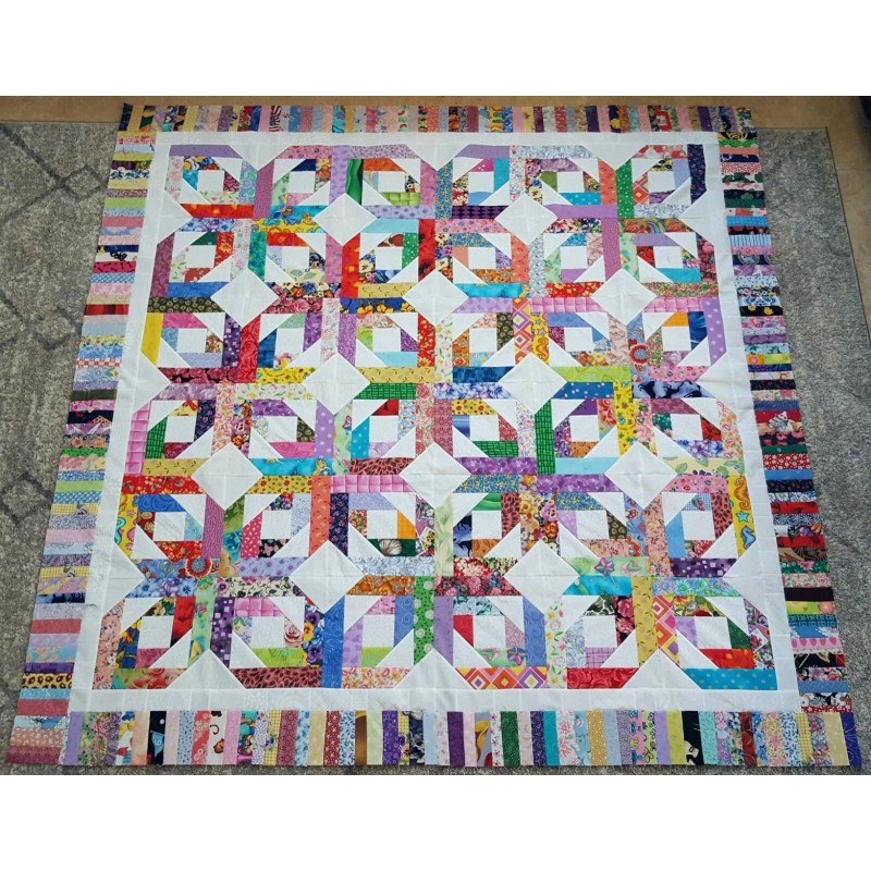 Unbranded 12 Pineapple Blossom Quilt Top Fabric Blocks Squares