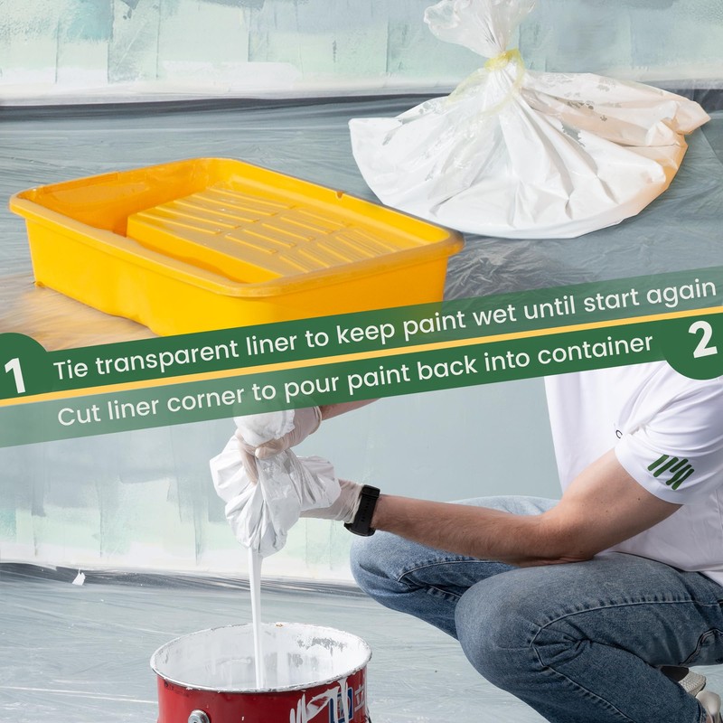 VOOMEY 18 Inch Paint Tray Liner, Disposable Paint Tray Liner,