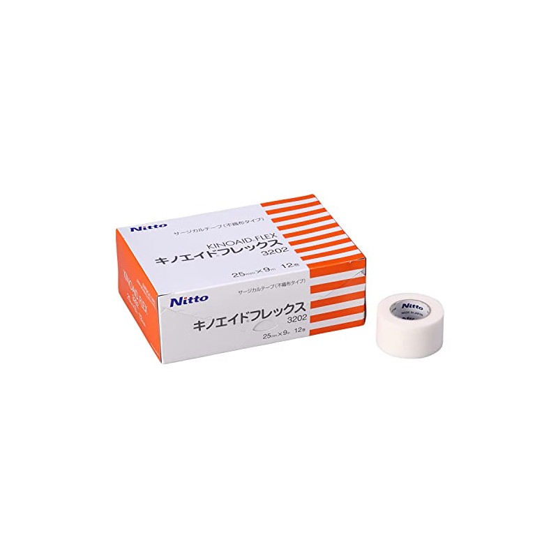 Nitoms 3202 Kinoaid Flex Nonwoven Surgical Tape, Universal Type, 9.8