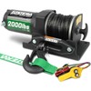 Zostera 2000lb ATV Winch Electric 12V,with Synthetic Rope, RV Waterproof