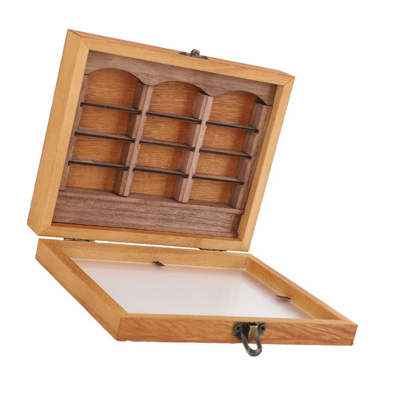 Miniature Wooden Bookshelf Anxiety Relief Multi Books Display Case Cabinet