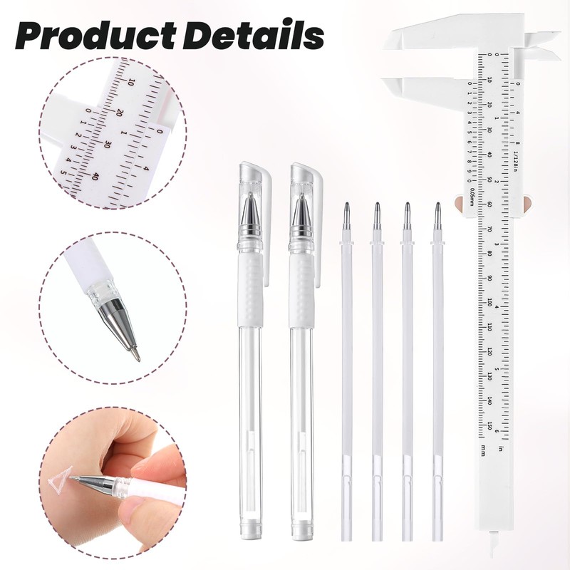 Bewudy Eyebrow Microblading Marker Pen, 2 Pcs Brow Mapping Pens