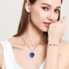 XIANNVXI Heart Necklaces for Women Crystal Heart Pendant Necklaces Lapis