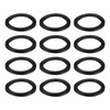 sourcing map 12 Pcs Solid Nitrile Rubber Flat Washer DN80