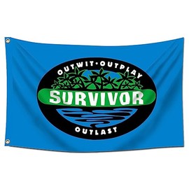 LCFHOME Survivor Tapestry TV Show Flag Firth Outwit Outplay Outlast Original Edition (3x5ft,Heavy Duty, Durable 150D Polyester) Brass Grommets For Outdoor Room Man Cave