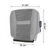 NLQR Cloth Gray Front Driver Side Bottom Replacement Seat Covers