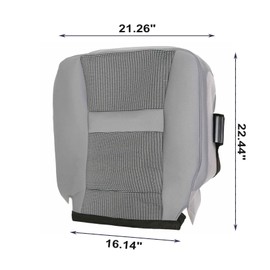 NLQR Cloth Gray Front Driver Side Bottom Replacement Seat Covers Compatible with Dodge Ram 1500 2500 3500 4500 5500 2006 2007 2008 2009 2010