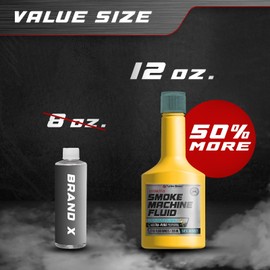 12 OZ Value Size Fluid - Premium Refill Solution for Automotive Smoke Machine Leak Detectors - for EVAP Diagnostics, Engine/Intake/Exhaust - Made in The USA! Clean Pure and Thick Smoke