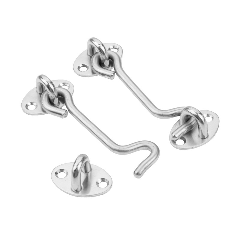 2 Pack 4 Inch Hook and Eye Latch, 304 Heavy