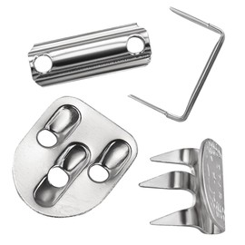 Metal Hooks & Eyes Closure No Sew Nickel Hooks Heavy Duty 4-Part Trousers Closures No Sew for Pants 4 Sets in a Pack