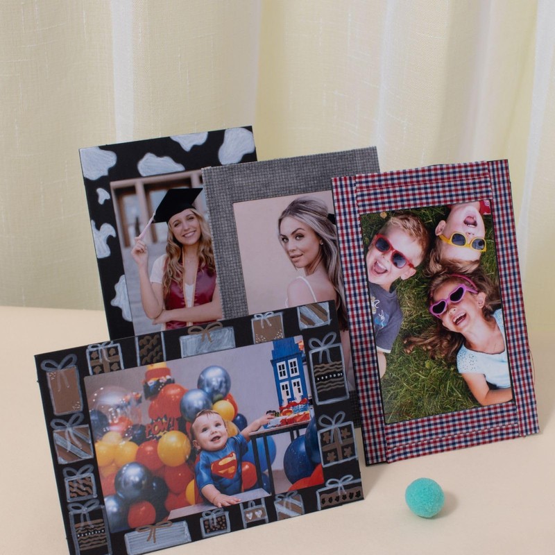 Meonua Paper Picture Frames for 4 x 6 Inch Inserts,Cardboard