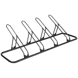 CyclingDeal Bicycle Floor Parking Rack Stand - for Mountain MTB Road Bike - Indoor Home Garage Storage - Adjustable 4 Bikes