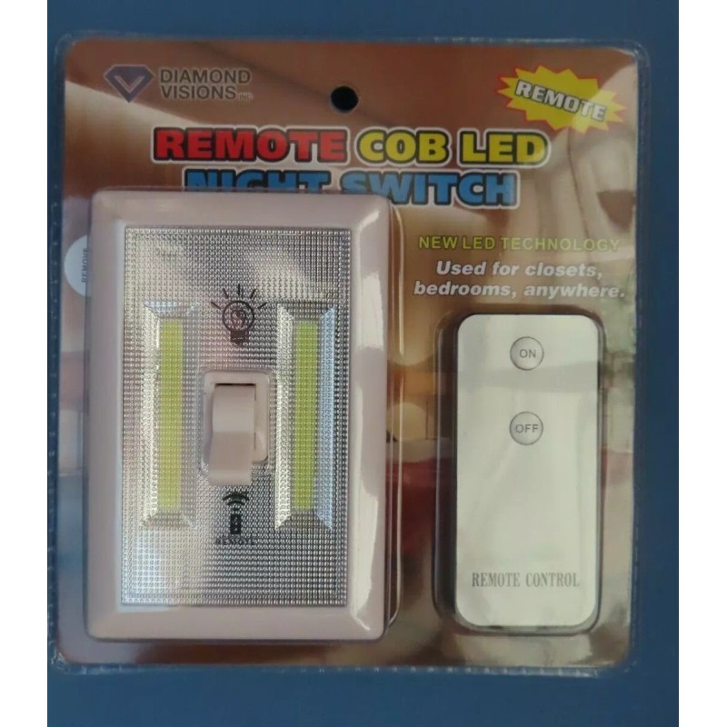 Diamond Visions Remote COB LED Night Light Switch NEW #