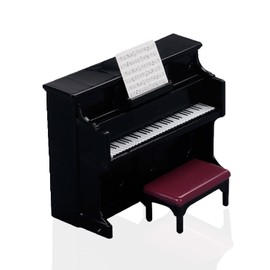 TPZORJX Pack of 3 Miniature Black Piano Stools - Simulative Piano Model Dollhouse Decoration Accessories Children Piano Model Miniature Dollhouse Decoration Accessories