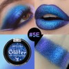 Afflano Multichrome Glitter Blue Eyeshadow, Single Glitter Metallic Shimmering Chameleon